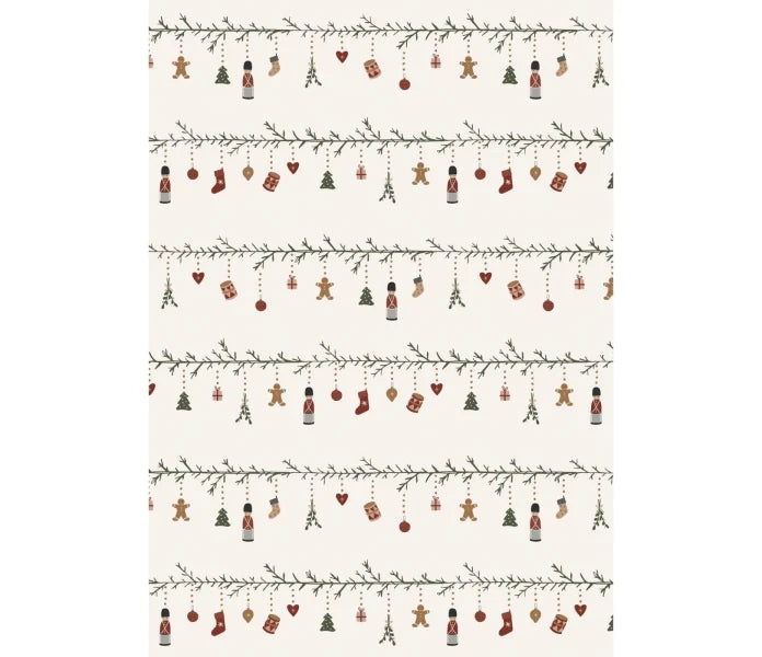 Ib Laursen lahjapaperi kuviollinen My Nostalgic Christmas 5m