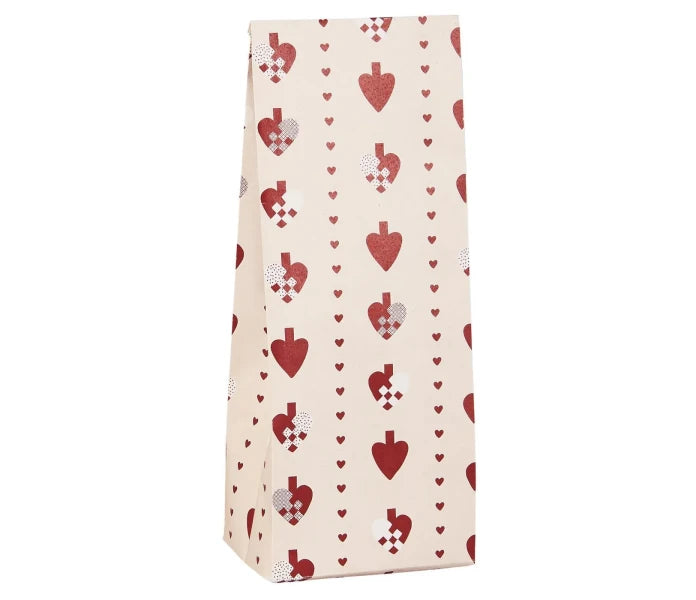 Ib Laursen lahjapussi Braided Hearts 9 × 22,5 × 6 cm