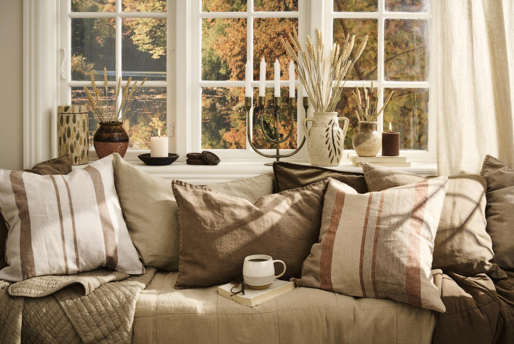 Ib Laursen tyynynpäällinen pellava 40 x 60 cm - Cafe Creme