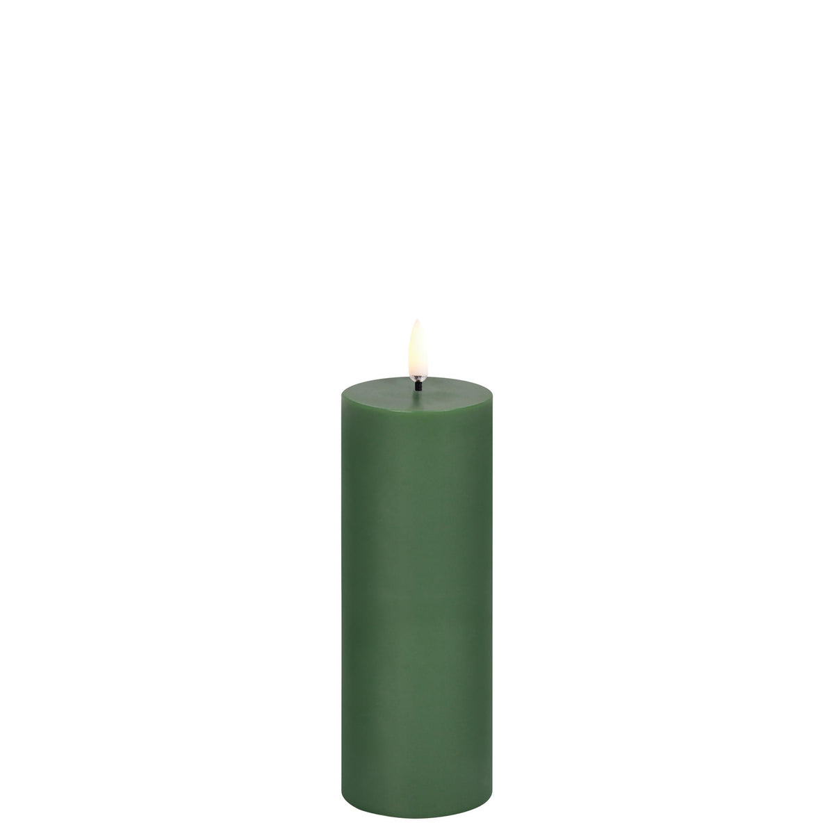 Uyuni LED-kynttilä smooth 5,8 x 15,2 cm - Olive Green