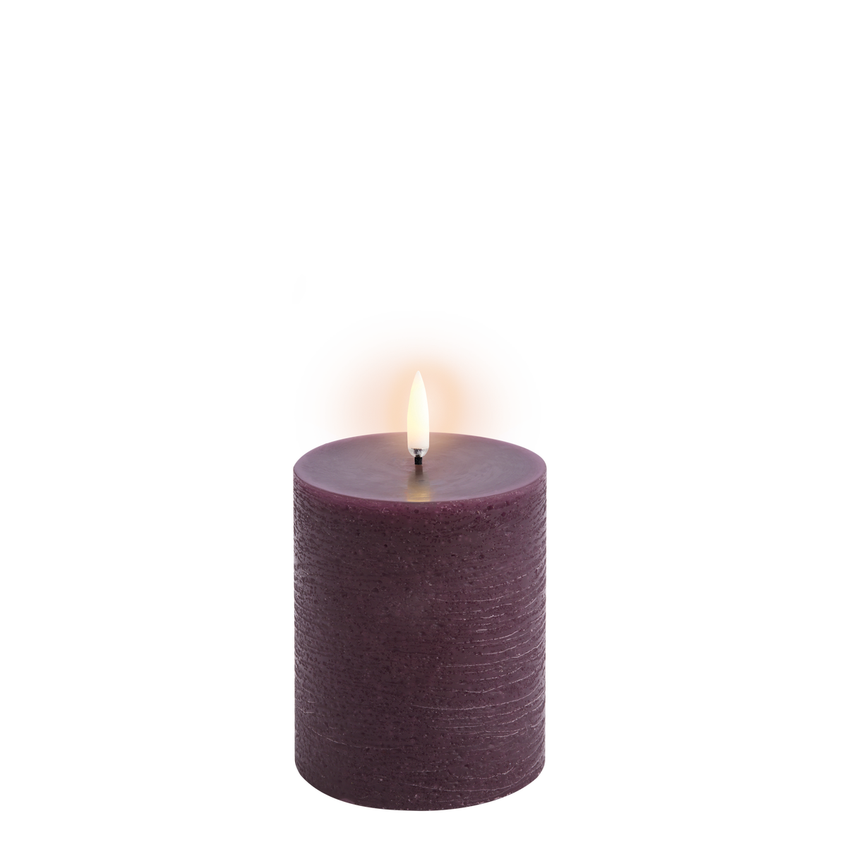 Uyuni LED-kynttilä rustic 7,8 x 10,1 cm - Plum