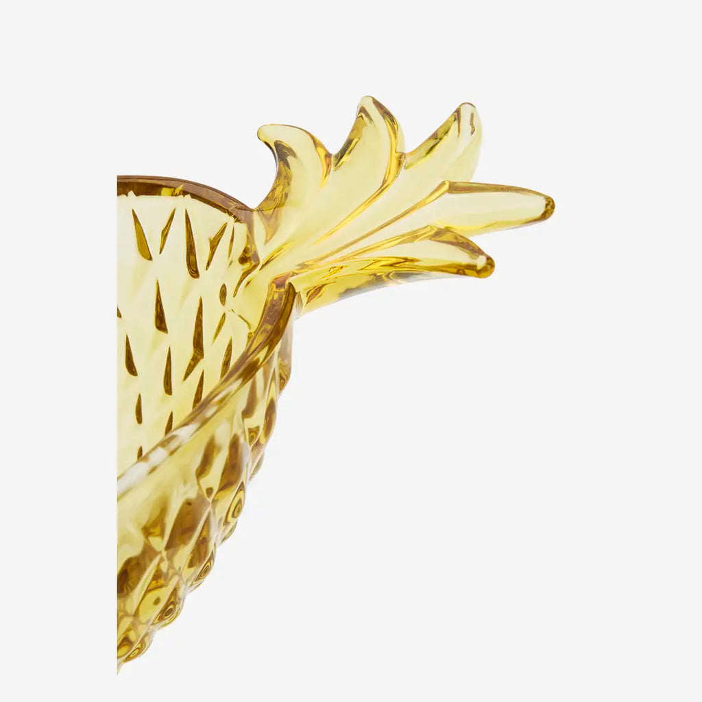 Madam Stoltz lasikulho ananas keltainen 14 x 9 x 5 cm