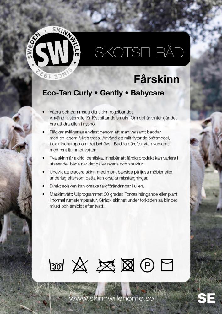 Skinnwille Curly lampaantalja beige moonlight