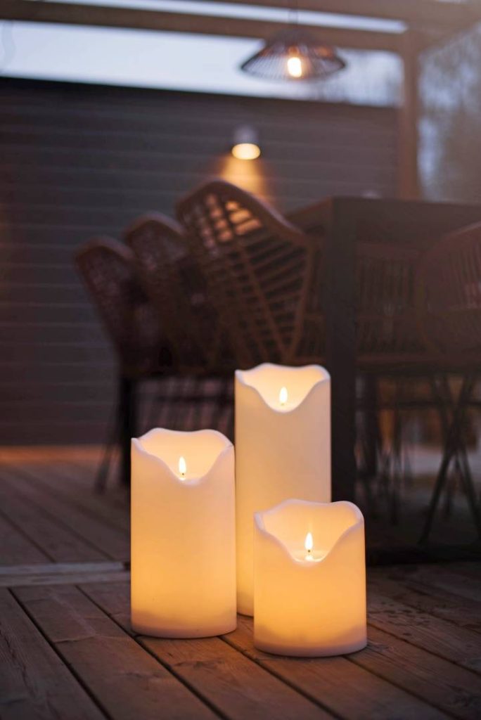 Star Trading Flamme Grand LED kynttilä valkoinen 30 cm
