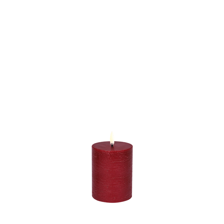 Uyuni LED-kynttilä rustic 7,8 x 10 cm - Carmine Red